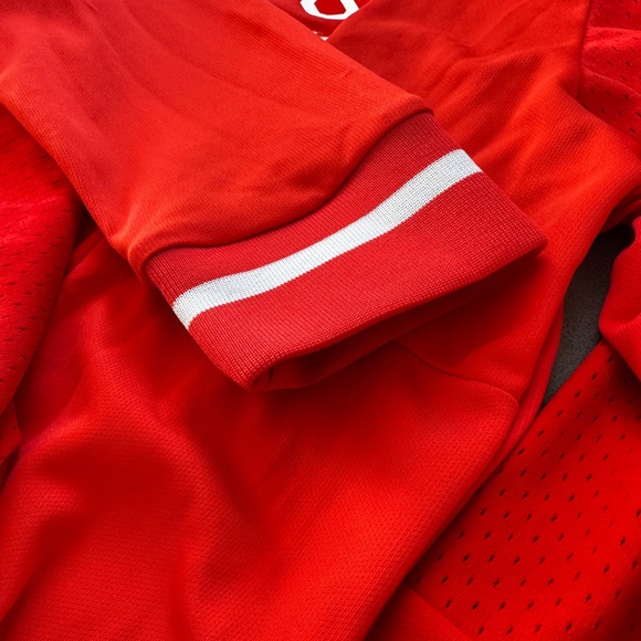 Nike Sportswear Blocked Logo Long Sleeve Jersey Red Men’s Size M NSW AR1960-696 - Picture 8 of 16